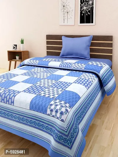 Comfortable Cotton Jaipuri Printed Single Bedsheet