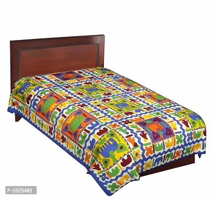 Comfortable Cotton Jaipuri Printed Single Bedsheet-thumb2