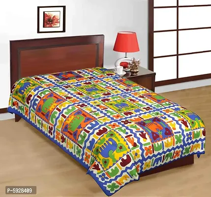 Comfortable Cotton Jaipuri Printed Single Bedsheet-thumb0