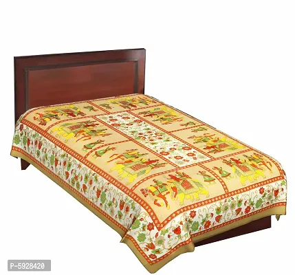 Comfortable Cotton Jaipuri Printed Single Bedsheet-thumb2