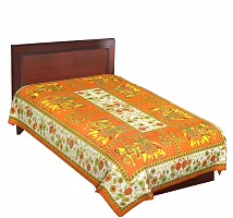 Comfortable Cotton Jaipuri Printed Single Bedsheet-thumb1