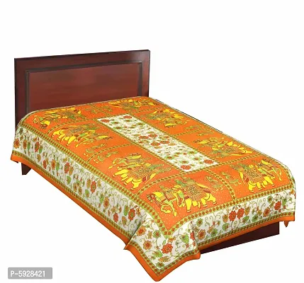 Comfortable Cotton Jaipuri Printed Single Bedsheet-thumb2