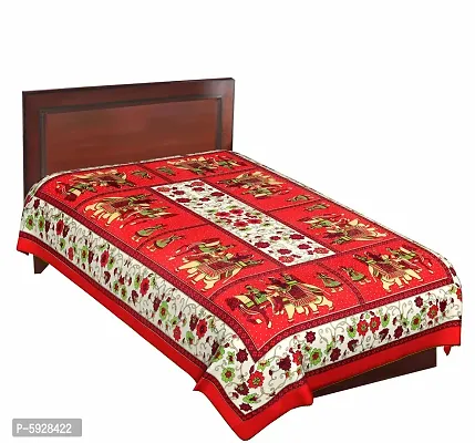 Comfortable Cotton Jaipuri Printed Single Bedsheet-thumb2