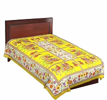 Comfortable Cotton Jaipuri Printed Single Bedsheet-thumb1