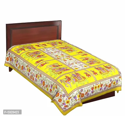 Comfortable Cotton Jaipuri Printed Single Bedsheet-thumb2