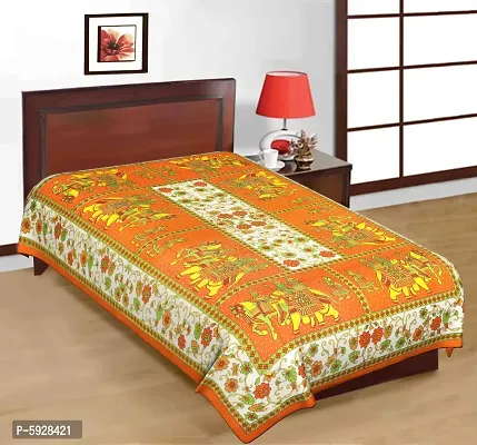 Comfortable Cotton Jaipuri Printed Single Bedsheet-thumb0