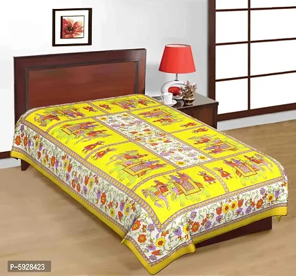 Comfortable Cotton Jaipuri Printed Single Bedsheet