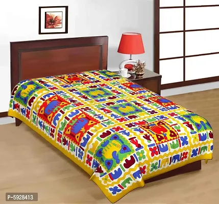 Comfortable Cotton Jaipuri Printed Single Bedsheet