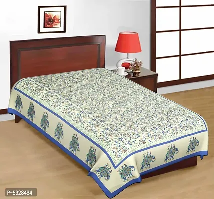 Comfortable Cotton Jaipuri Printed Single Bedsheet