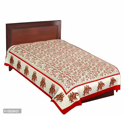 Comfortable Cotton Jaipuri Printed Single Bedsheet-thumb2