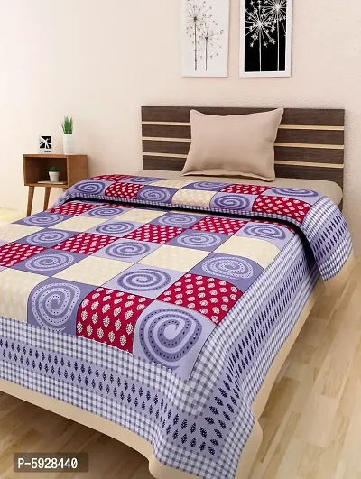 Comfortable Cotton Jaipuri Printed Single Bedsheet-thumb0