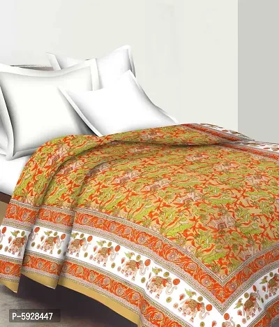 Comfortable Cotton Jaipuri Printed Single Bedsheet-thumb0