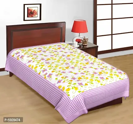 Comfortable Cotton Jaipuri Printed Single Bedsheet-thumb0