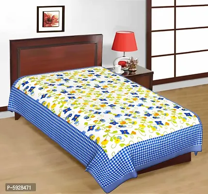 Comfortable Cotton Jaipuri Printed Single Bedsheet-thumb0