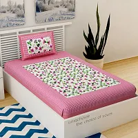 Comfortable Multicoloured Cotton Printed Single 2 Bedsheet + 2 Pillowcover Combo-thumb2