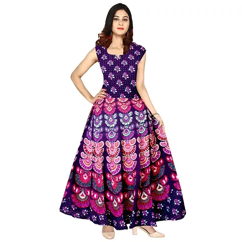 Bollywood Style Cotton Ethnic Gowns 