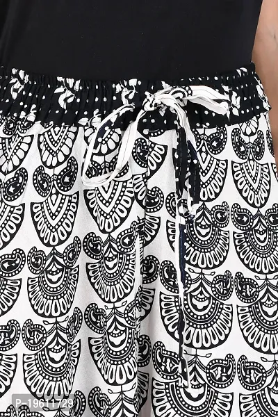 Stunning Black Cotton Printed Palazzo For Women-thumb4