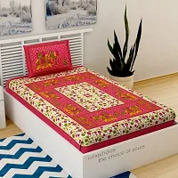 Comfortable Multicoloured Cotton Printed Single 2 Bedsheet + 2 Pillowcover Combo-thumb1