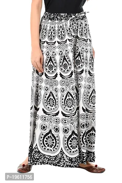 Stunning Black Cotton Printed Palazzo For Women-thumb3