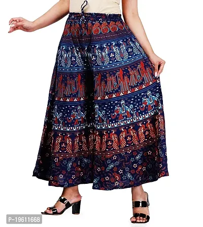 Stunning Multicoloured Cotton Printed Palazzo For Women-thumb4