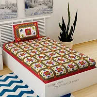 Comfortable Multicoloured Cotton Printed Single 2 Bedsheet + 2 Pillowcover Combo-thumb2