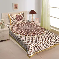 Comfortable Multicoloured Cotton Printed Single 2 Bedsheet + 2 Pillowcover Combo-thumb2