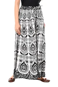 Stunning Black Cotton Printed Palazzo For Women-thumb2