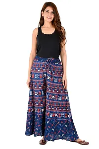 Stunning Blue Cotton Printed Palazzo For Women-thumb4