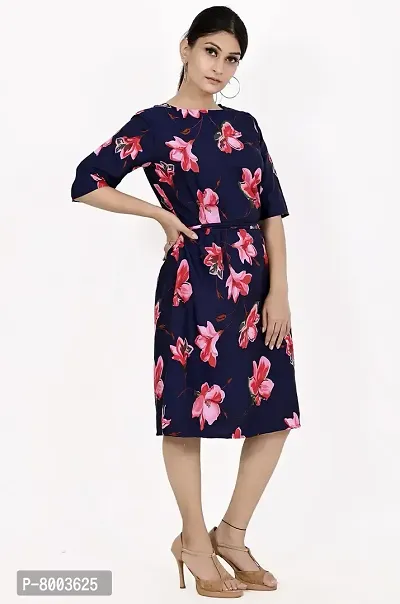 Rangun Present Printed Casual A-Line Dress-thumb3