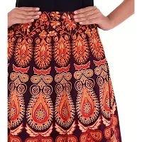 Rangun Maroon Color Cotton Printed Wrap Around Skirt-thumb3