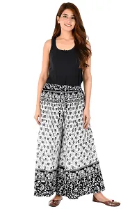 Stunning Black Cotton Printed Palazzo For Women-thumb4