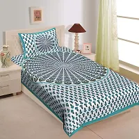 Rangun Combo of 3 Multi Color Single Bed Bedsheet Jaipuri Traditional and Ethnic Designs Bedsheet(3_1+1_Single_149)-thumb2