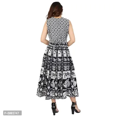 Rangun Cotton Women's Cotton Jaipuri Printed Maxi Long Dress (Free Size MultiColor)-thumb4