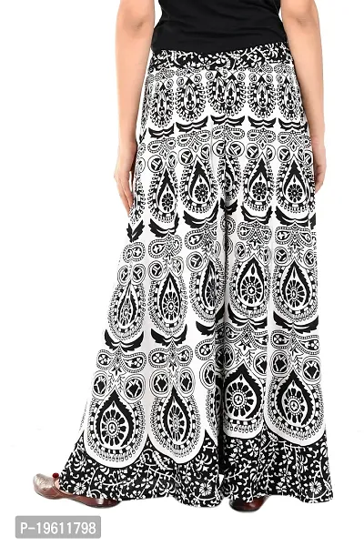 Stunning Black Cotton Printed Palazzo For Women-thumb2