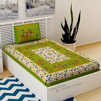 Comfortable Multicoloured Cotton Printed Single 2 Bedsheet + 2 Pillowcover Combo-thumb1