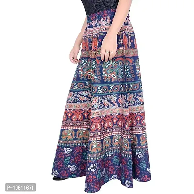 Stunning Blue Cotton Printed Palazzo For Women