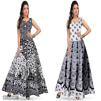 Ranugn 100% Cotton Jaipuri Traditional 2 Dress Combo (UCDS2_59)-thumb0