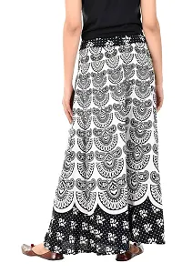 Stunning Black Cotton Printed Palazzo For Women-thumb1