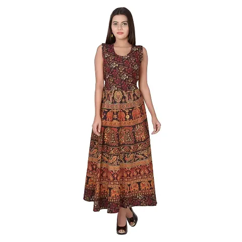 New In Cotton Ethnic Gowns 