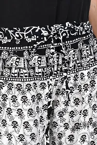 Stunning Black Cotton Printed Palazzo For Women-thumb3