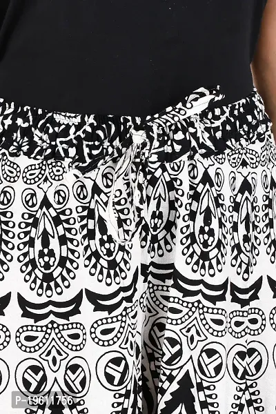 Stunning Black Cotton Printed Palazzo For Women-thumb4