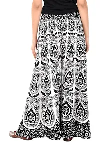 Stunning Black Cotton Printed Palazzo For Women-thumb1