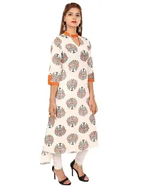 Rangun Women Straight 3/4 Sleeve Cotton Silk Printed Kurta-thumb2