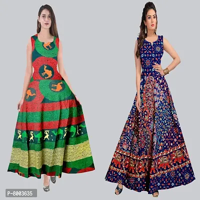 Ranugn 100% Cotton Jaipuri Traditional 2 Dress Combo (UCDS2_131)