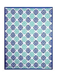 Rangun 100% Pure Cotton 120 TC Printed Double Bedsheet with 2 Pillow Cover (215 x 240 cm)-thumb1