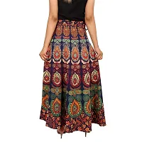 Rangun Printed Cotton Wrap Around Skirt For Women's-thumb1