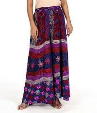 Stunning Purple Cotton Printed Palazzo For Women-thumb3