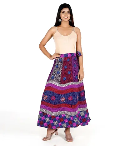 Rangun Color Wrap Around Skirt