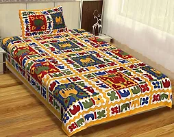 Rangun Combo of 2 Multi Color Single Bed Bedsheet Jaipuri Traditional and Ethnic Designs Bedsheet,_2_1+1_Single_164-thumb1