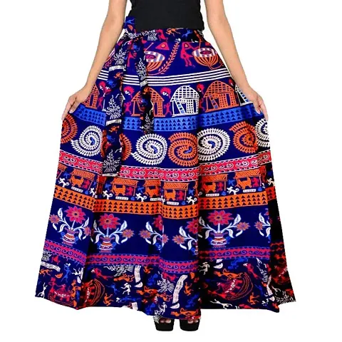 Stylish Cotton Printed Skirt For Women